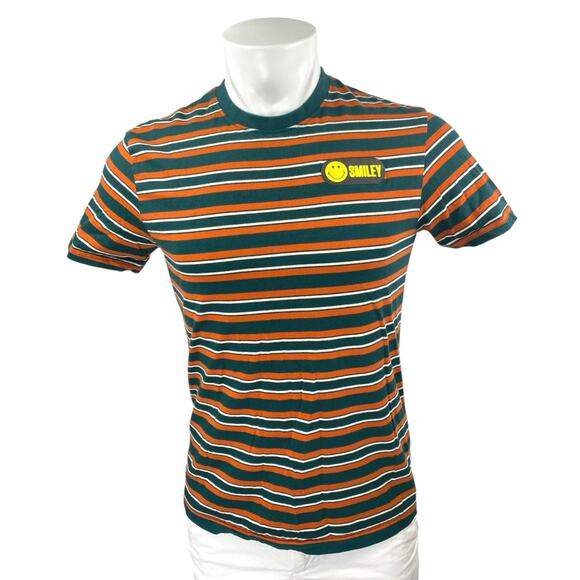 Outfitters Other - Outfitters Multicolor Striped Smiley Crew Neck Short Sleeve Tee T-Shirt Top Sz M